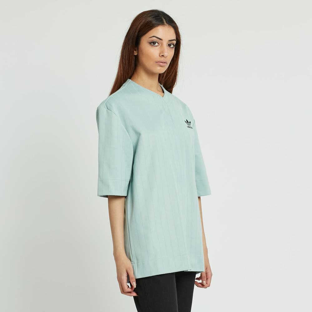 adidas Womens Shirt Size Small Brooklyn Heights Baseball Tee Mint‎ Green NEW